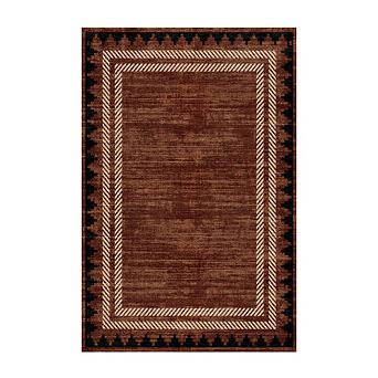 Garvee Modern Solid Color Area Rug Minimalist Bordered Design Rug for Living Room Bedroom Kitchen