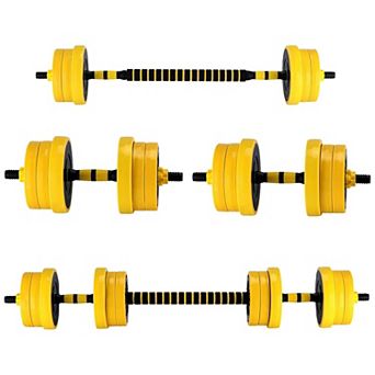 44LBS Adjustable Dumbbell and Barbell Set-2 in 1 Adjustable Weights Dumbbell Sets for Home Gym