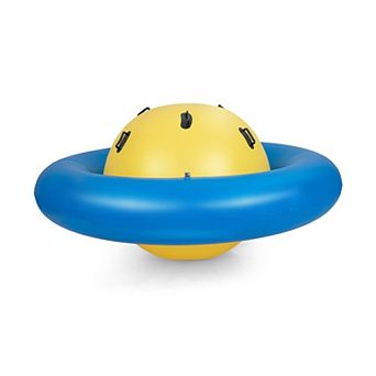 7.5FT Blue Inflatable Dome Rocker Bouncer with 6 Handles for Kids