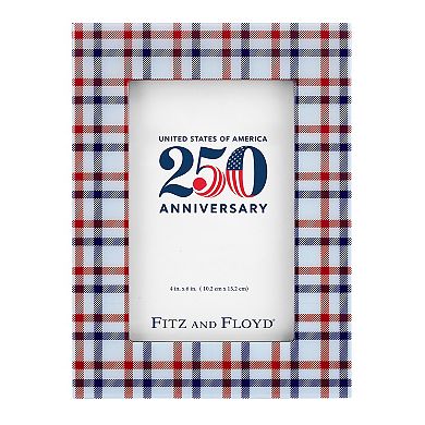 Fitz & Floyd 8" x 6" Patriotic Plaid Picture Frame