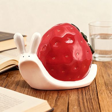 Fitz & Floyd Snail with Strawberry Figurine Table Decor