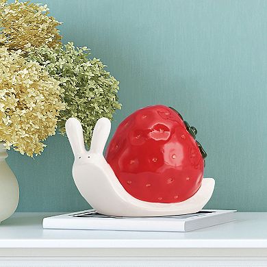Fitz & Floyd Snail with Strawberry Figurine Table Decor