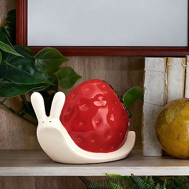 Fitz & Floyd Snail with Strawberry Figurine Table Decor