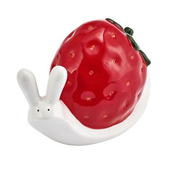 Fitz & Floyd Snail with Strawberry Figurine Table Decor