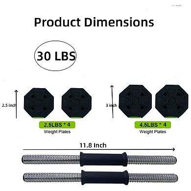 Adjustable Dumbbell Set With Iron Grip, Adjustable Weights for Home Gym