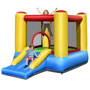Inflatable Kids Bounce House with Slide and 480W Blower