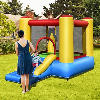 Inflatable Kids Bounce House with Slide and 480W Blower