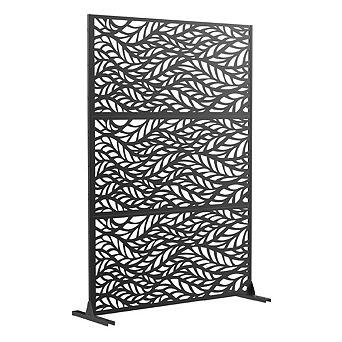 Metal Outdoor Privacy Screen, Outdoor Freestanding Screen Panels for Patio Lawn Deck Balcony