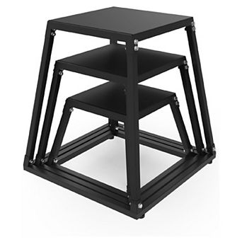 GlowSol Plyometric Jump Box, 12/18/24/30 Inch, Steel Plyometric Platform and Jumping Box