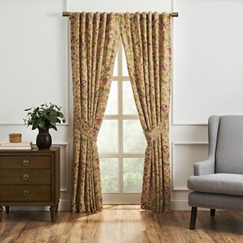 Waverly Imperial Dress Panel with Tie Back Single Window Curtain Panel