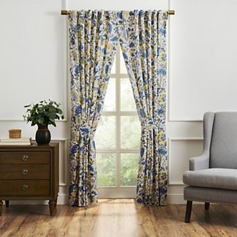 Waverly Imperial Dress Panel with Tie Back Single Window Curtain Panel