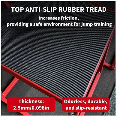 Plyometric Jump Box Set, 12/18/24/30 Inch Steel Plyo Box, Step Up Box for Workout