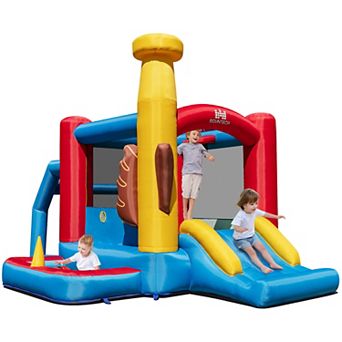 Baseball Inflatable Bounce House with Ball Pit and 735W Blower