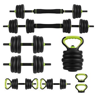 4-In-1 Adjustable Dumbbell Weights, Adjustable Dumbbell Set Used As Dumbbells, Barbells