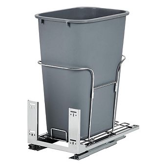 Pullout Trash Can for Under Kitchen Cabinets, Single 35-qt Garbage Waste Recycling Bin