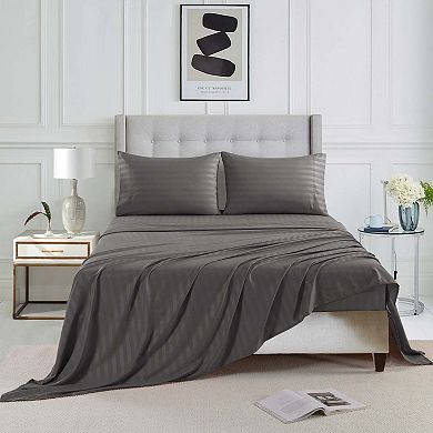 Marcielo 3/4 Pcs Luxury Stripe Bed Sheets Set