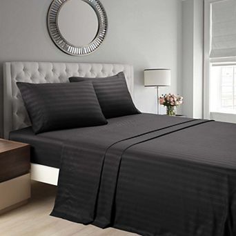 Marcielo 3/4 pc Luxury Stripe Bed Sheets Set