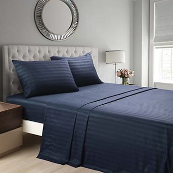 Marcielo 3/4 pc Luxury Stripe Bed Sheets Set
