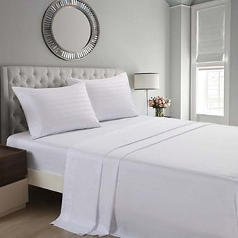 Marcielo 3/4 pc Luxury Stripe Bed Sheets Set
