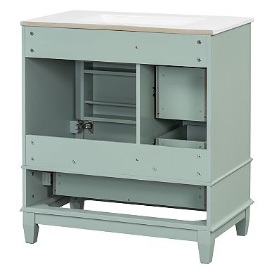 Whisen 30" Bathroom Vanity with Sink, Soft-Close Door & 3 Drawers