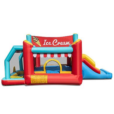 5 in 1 Ice Cream Inflatable Bounce House with Slide and 480W Blower
