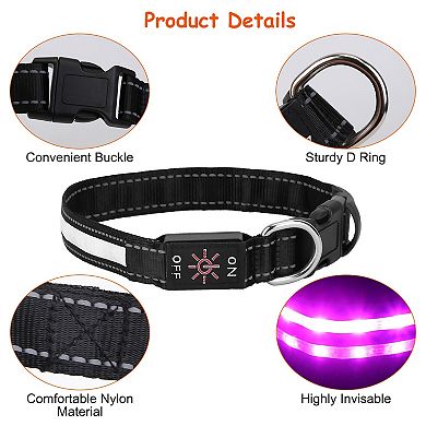 USB Rechargeable LED Dog Collar