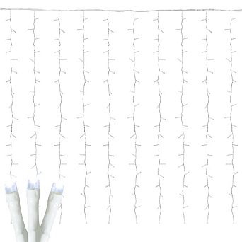 Ollny 200 LED 6.6ft*6.6ft Cool White Curtain Lights
