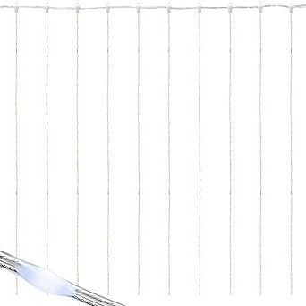 Ollny 300 LED 9.8ft*9.8ft Cool White Curtain Lights