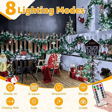 Ollny 1000 LED 49ft Cool White Christmas Cluster Lights