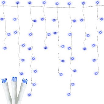 Ollny 504 LED 40ft Blue Icicle Christmas Lights