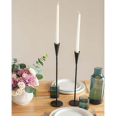 Phoenix Hand-Forged Iron Candle Stands - Set of 2