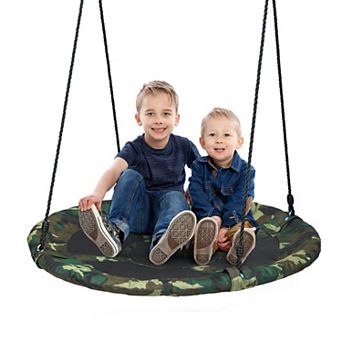 Adjustable Round Tree Swing for Kids with 330 lbs Weight Capacity