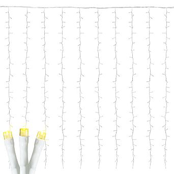 Ollny 300 LED 9.8ft*9.8ft Warm White Curtain Lights