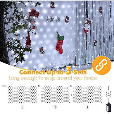 Ollny 210 LED 10ft*7ft Cool White Net Lights