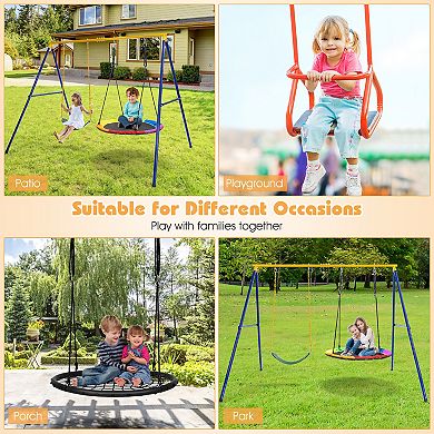 660 lb Extra Large A Frame Swing Stand with Anti Slip Footpads, No Seat