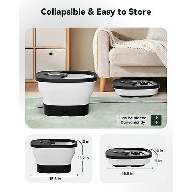 Snailax Foot Spa Bath Massager with Heat, Remote Control, Shiatsu Massage Rollers