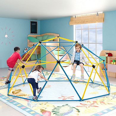 10FT Kids Dome Climber with EVA Swing, Heavy-Duty Steel Frame and 800 lb Weight Capacity