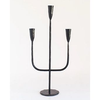 Hand-Forged Iron Candelabra