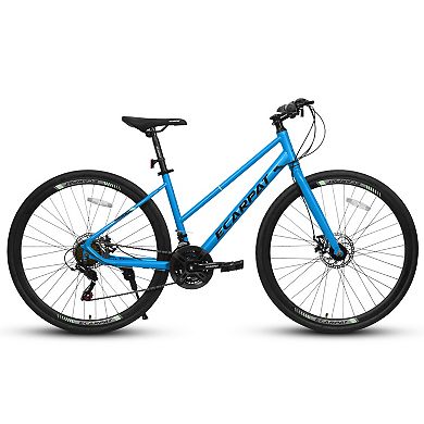 LOVMOR 700C Road Bike Aluminum Wheels 21 Speed Disc Brakes Urban Commuting