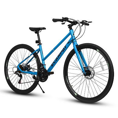 LOVMOR 700C Road Bike Aluminum Wheels 21 Speed Disc Brakes Urban Commuting