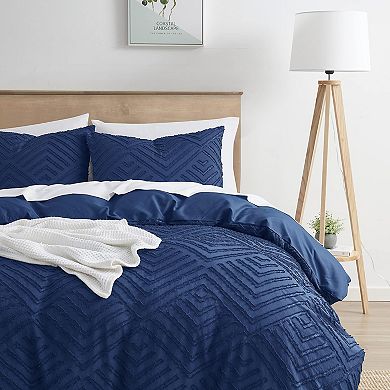 Nestl Bedding Tufted Duvet Cover Set with Quilted Down Alternative Comforter Insert