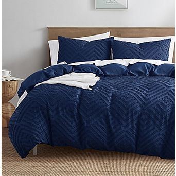 Nestl Bedding Tufted Duvet Cover Set with Quilted Down Alternative Comforter Insert