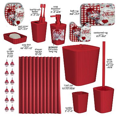 Clara Clark Christmas Bathroom Decor, Bathroom Accessory Set