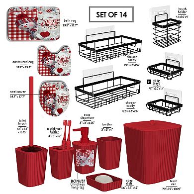 Clara Clark Bathroom Set - Christmas Bathroom Sets