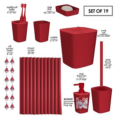 Clara Clark Christmas Bathroom Decor, Bathroom Accessory Set