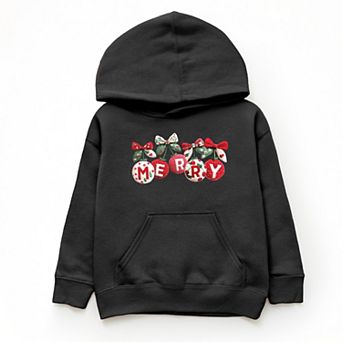 Merry Ornaments Quilted Print - Youth Graphic Hoodie