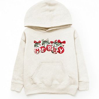 Merry Ornaments Quilted Print - Youth Graphic Hoodie