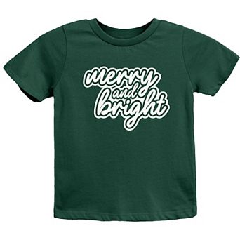 Merry & Bright Outline Puff - Youth Short Sleeve Graphic T-Shirt