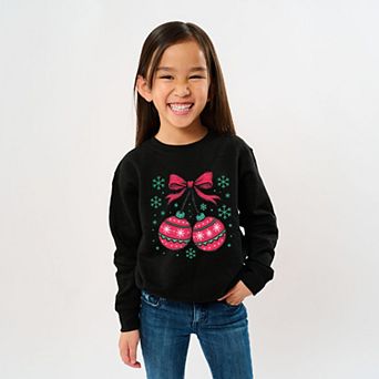 Christmas Ornaments Sketched Snowflakes - Youth Graphic Sweatshirt