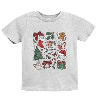 Christmas Vibes Sketched - Youth Short Sleeve Graphic T-Shirt